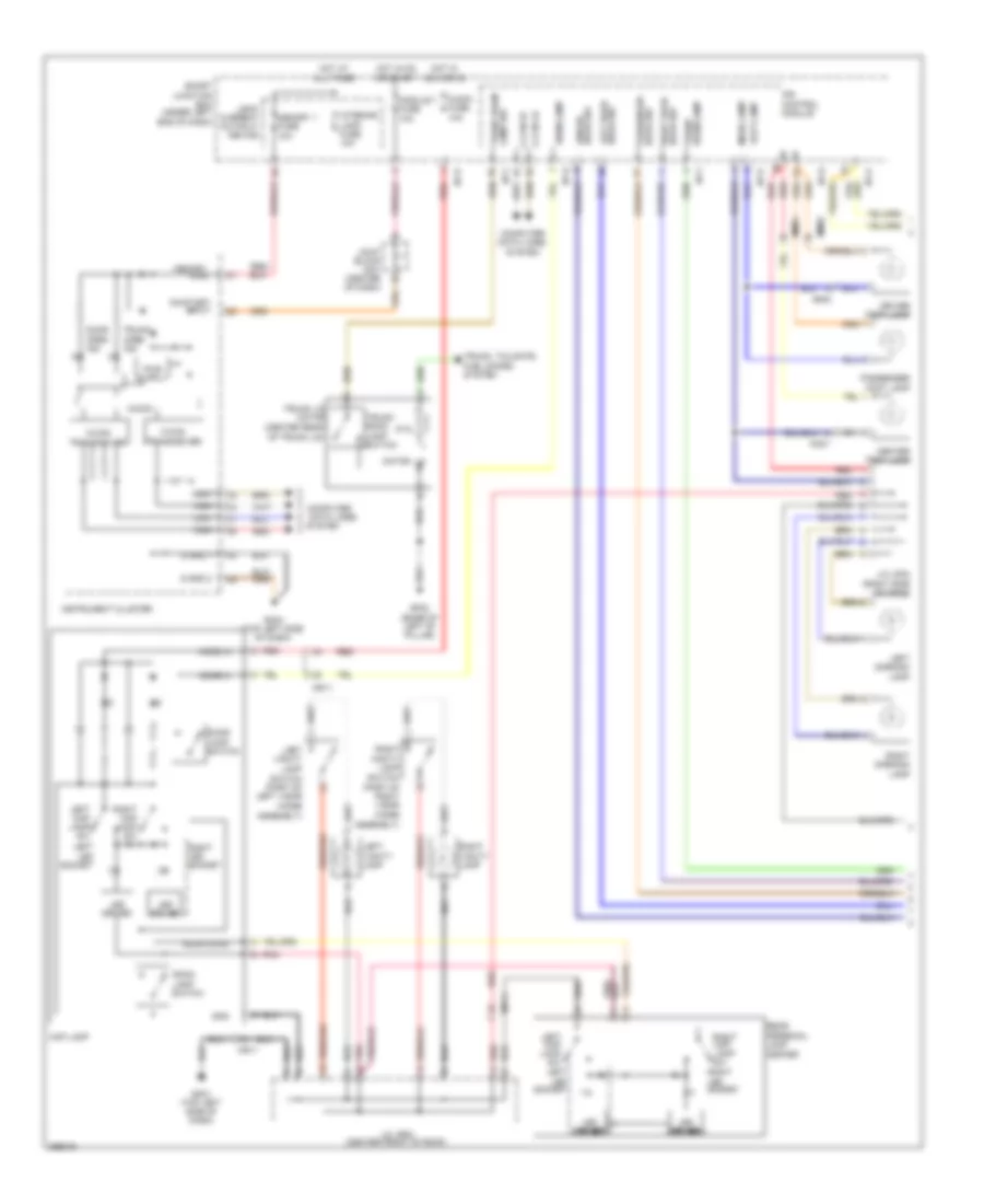 Courtesy Lamps Wiring Diagram, without Panoramic Sunroof (1 of 2) for Hyundai Azera 2012
