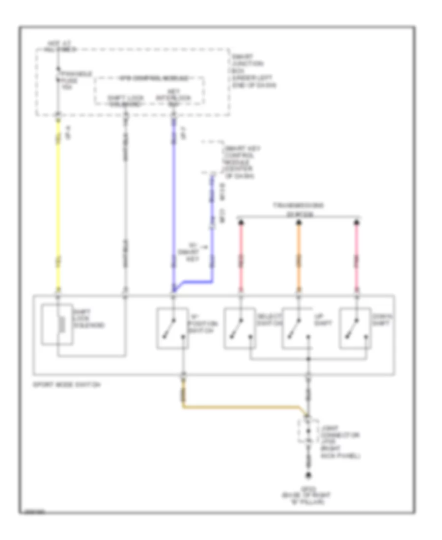 Shift Interlock Wiring Diagram for Hyundai Azera 2012