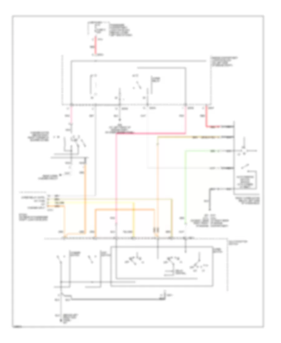 Электросхема передних стеклоочистителей дворников и омывателя лобового стекла для Hyundai Santa Fe Limited 2006