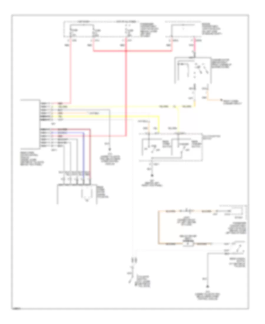 Электросхема заднего стеклоочистителя дворника и омывателя для Hyundai Santa Fe Limited 2006