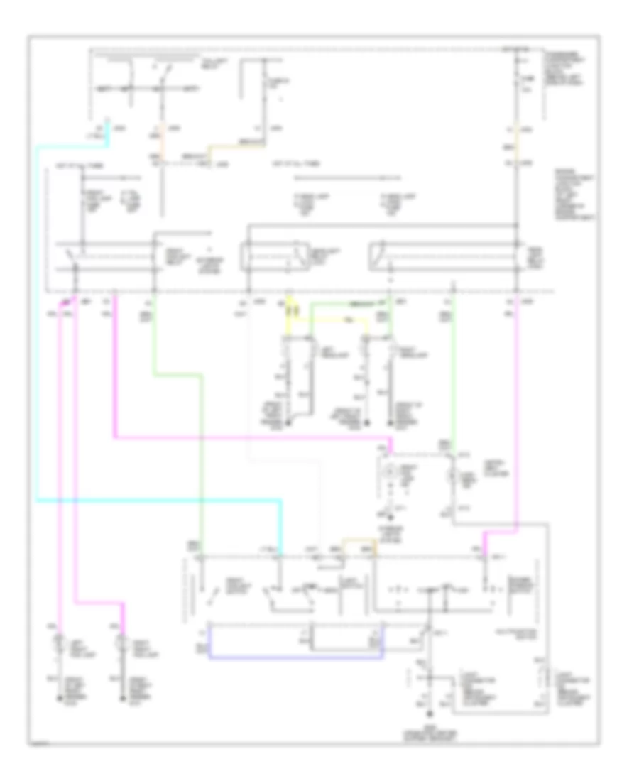 Headlight Wiring Diagram without DRL for Hyundai Sonata 2000