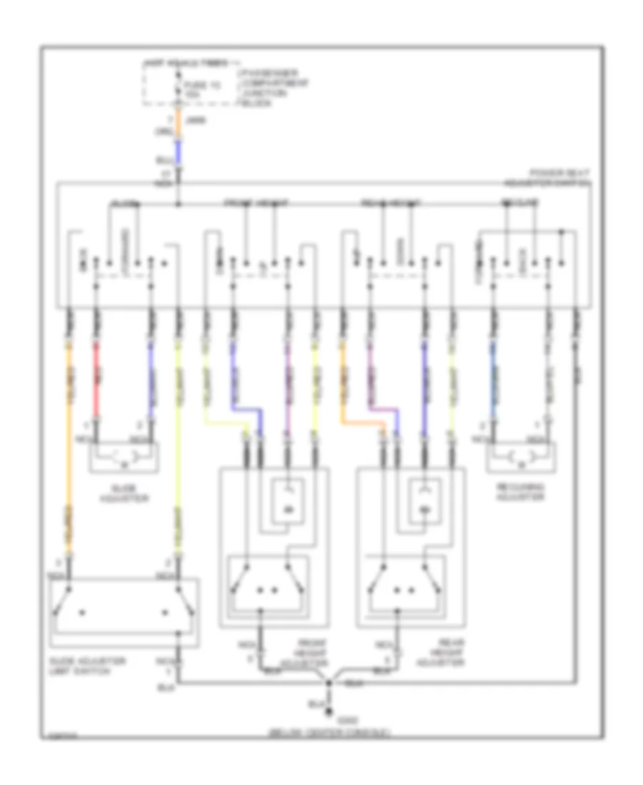 Power Seat Wiring Diagrams for Hyundai Sonata 2000