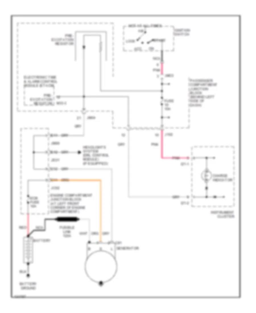 2.5L, Charging Wiring Diagram for Hyundai Sonata 2000