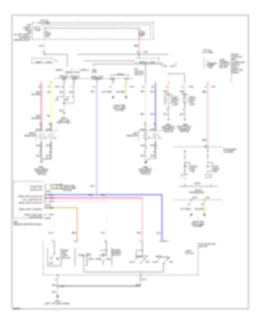 Headlights Wiring Diagram for Hyundai Elantra GLS 2012