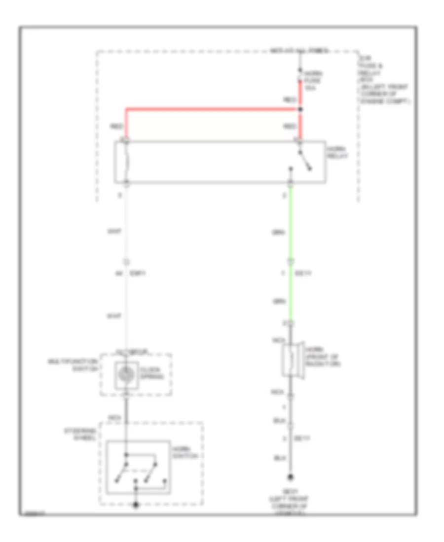 Horn Wiring Diagram for Hyundai Elantra GLS 2012