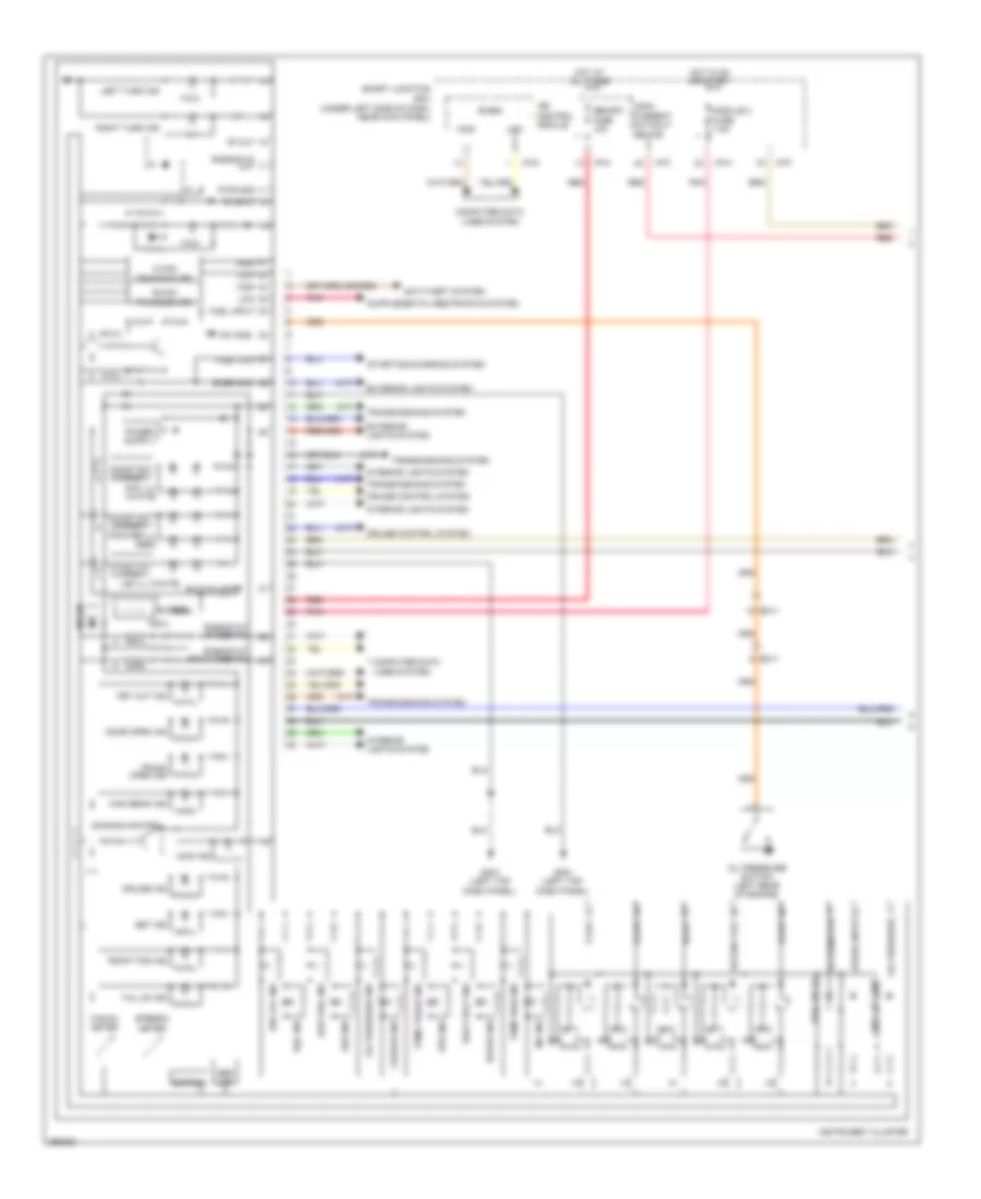 Instrument Cluster Wiring Diagram 1 of 2 for Hyundai Elantra GLS 2012