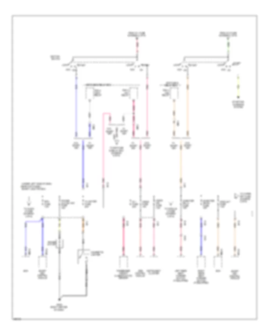 Power Distribution Wiring Diagram 2 of 6 for Hyundai Elantra GLS 2012
