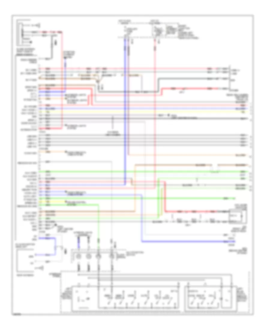 Radio Wiring Diagram, with Navigation (1 of 2) for Hyundai Elantra GLS 2012