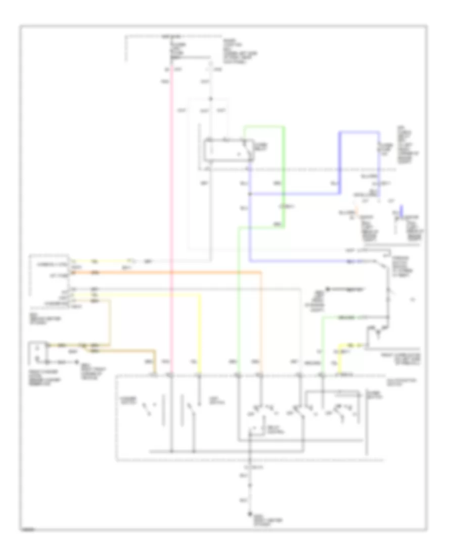 Электросхема стеклоочистителя, дворников и омывателя, без Датчик дождя для Hyundai Elantra GLS 2012