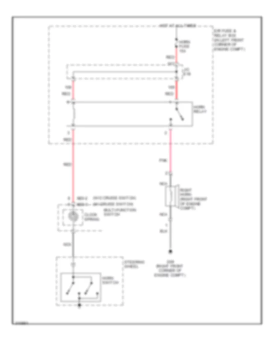 Horn Wiring Diagram for Hyundai Tucson Limited 2009