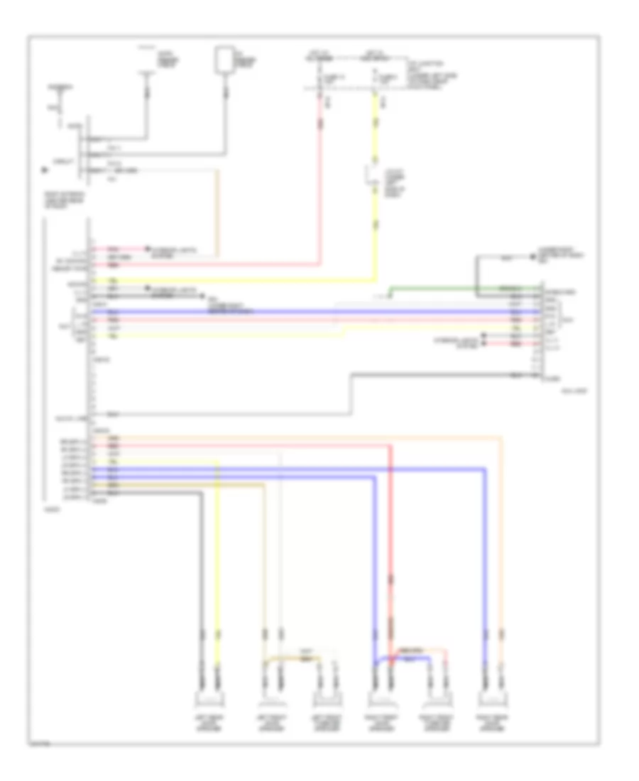 Radio Wiring Diagram, without Amplifier for Hyundai Tucson Limited 2009