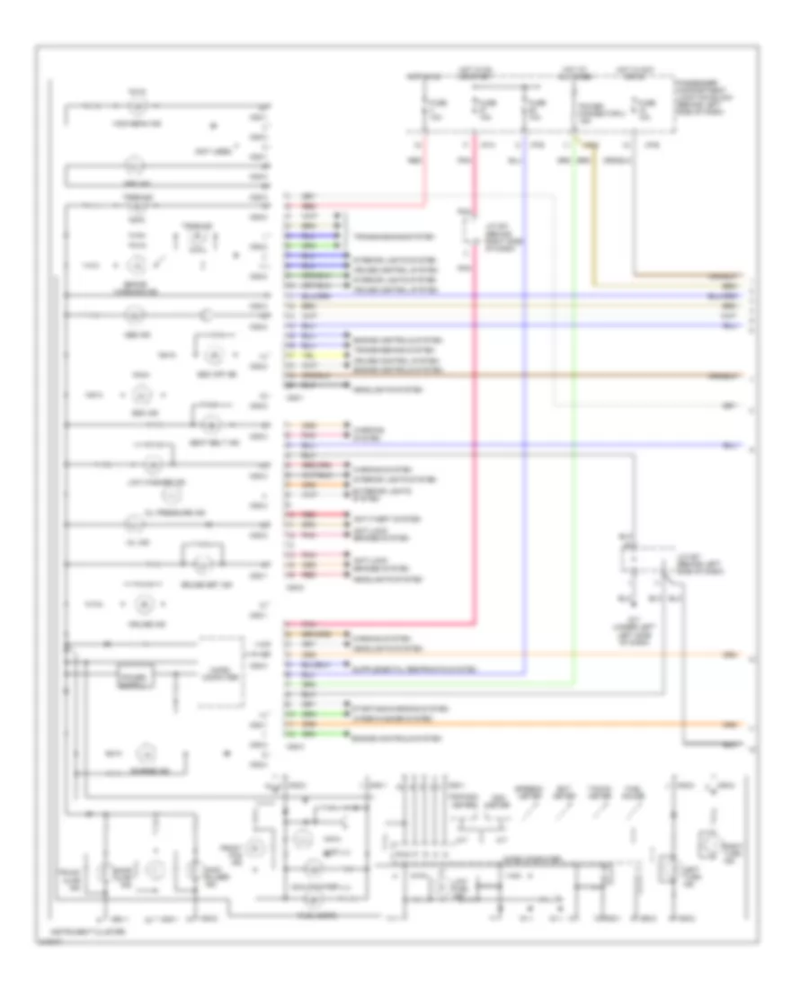Instrument Cluster Wiring Diagram 1 of 2 for Hyundai Sonata GL 2006