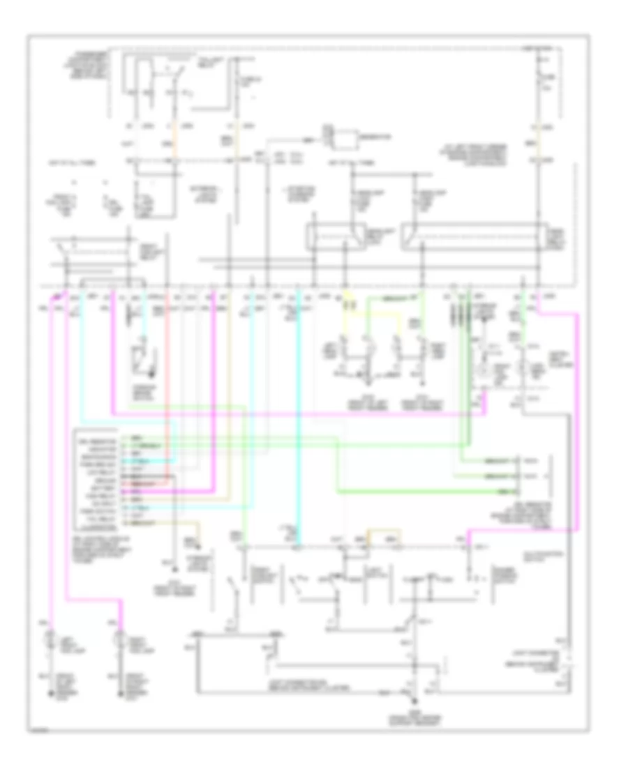Headlight Wiring Diagram with DRL for Hyundai Sonata GLS 2000