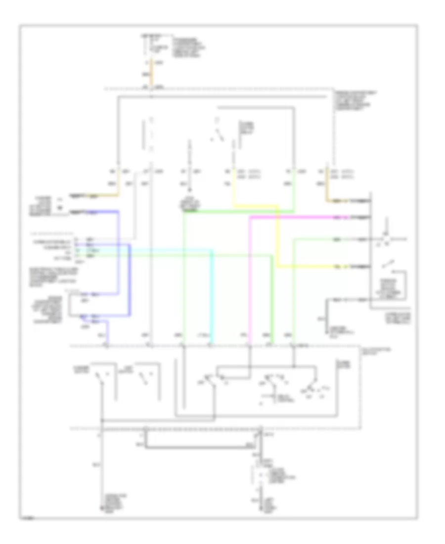 Wiper Washer Wiring Diagram for Hyundai Sonata GLS 2000