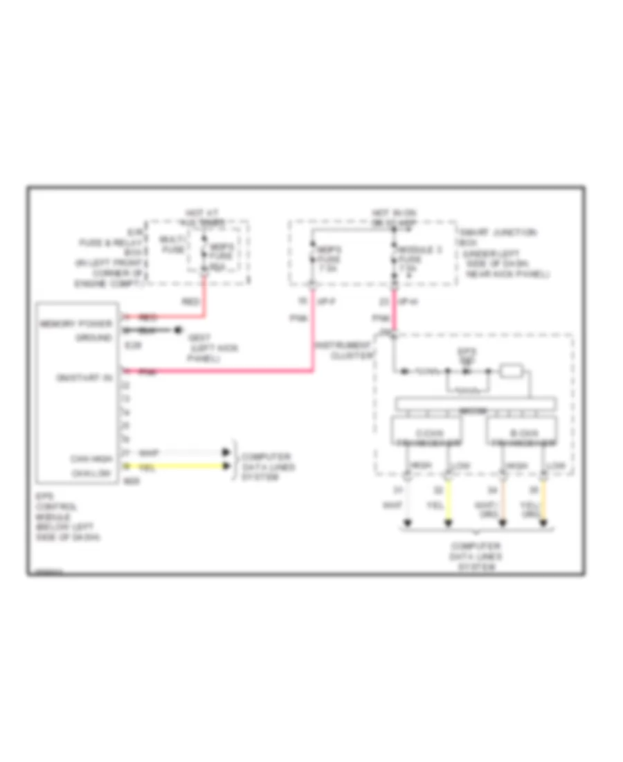 Electronic Power Steering Wiring Diagram for Hyundai Elantra Limited 2012