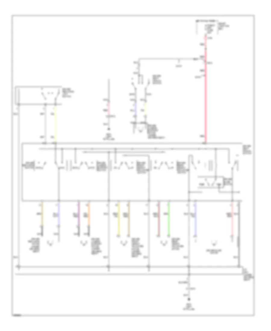 Power Seats Wiring Diagram for Hyundai Elantra Limited 2012