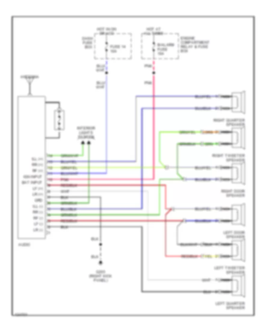 Radio Wiring Diagrams for Hyundai Tiburon 2000