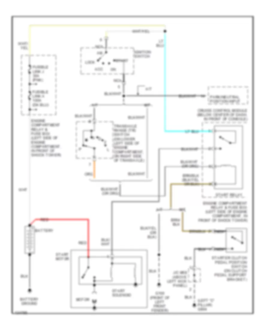 Starting Wiring Diagram for Hyundai Tiburon 2000