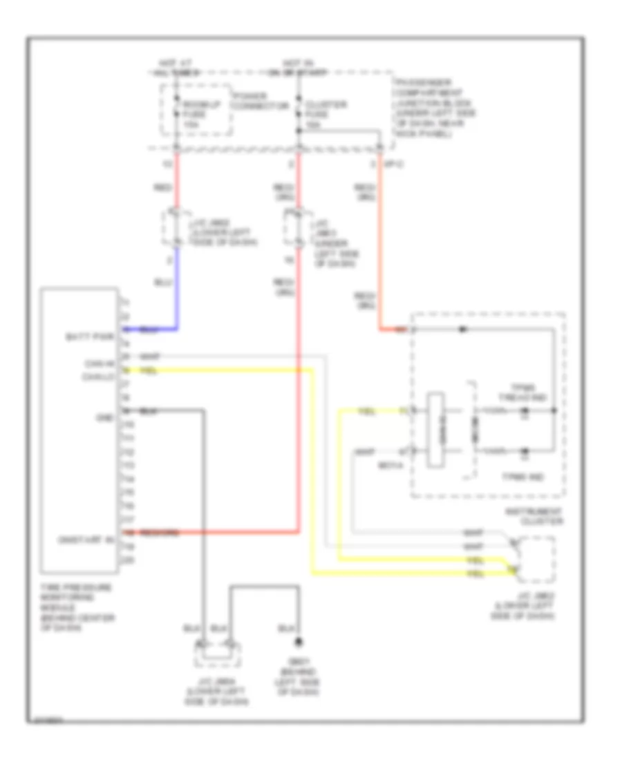 Tire Pressure Monitoring Wiring Diagram for Hyundai Elantra Touring GLS 2012