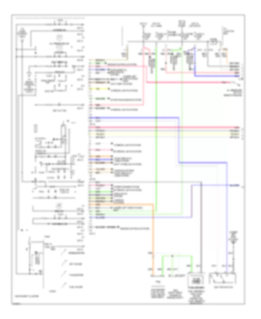 Instrument Cluster Wiring Diagram 1 of 2 for Hyundai Veracruz GLS 2009