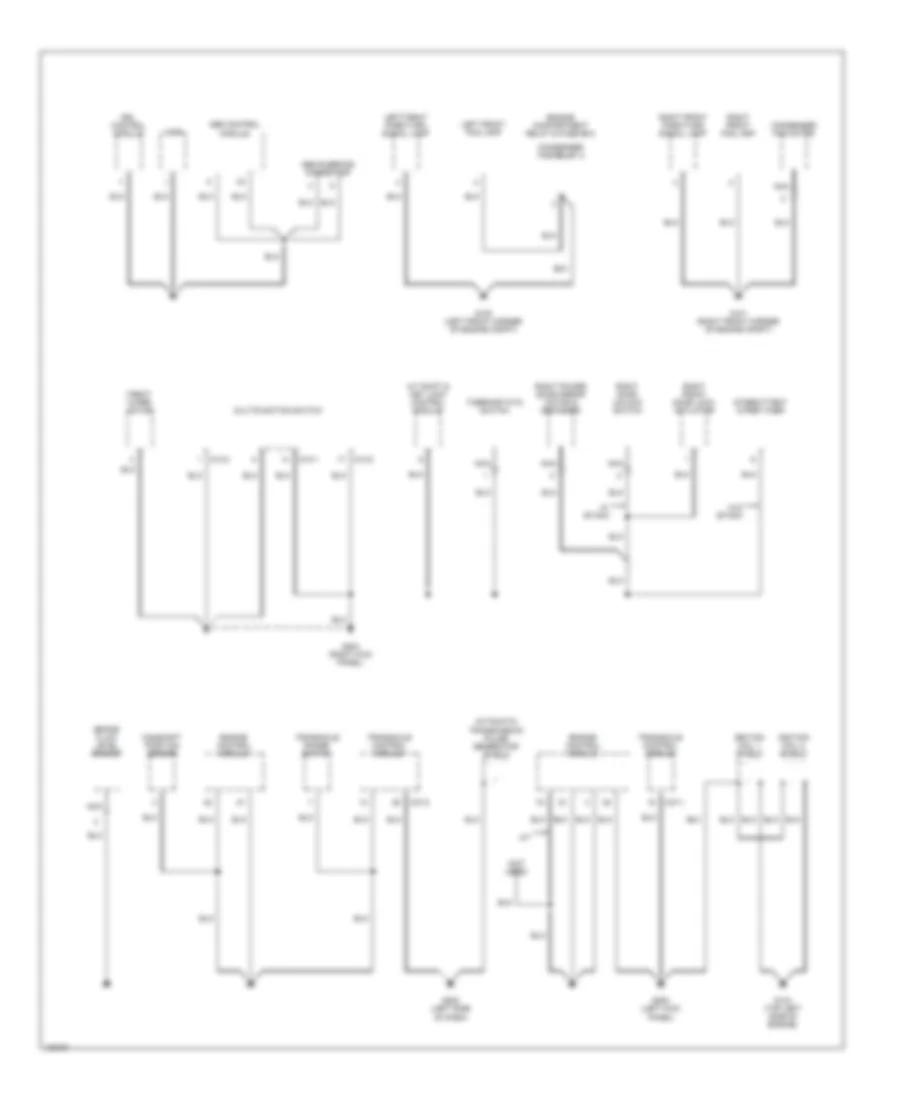 Ground Distribution Wiring Diagram 1 of 3 for Hyundai Accent GL 2001