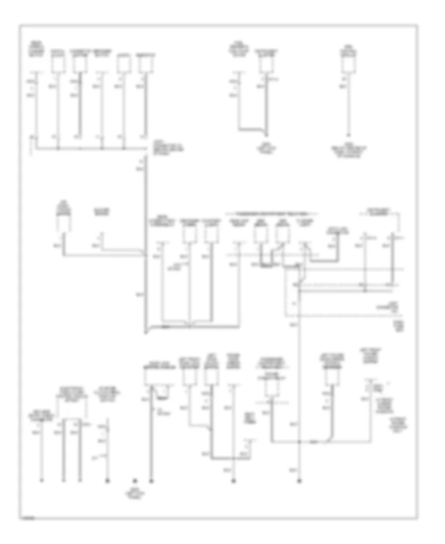 Ground Distribution Wiring Diagram 2 of 3 for Hyundai Accent GL 2001