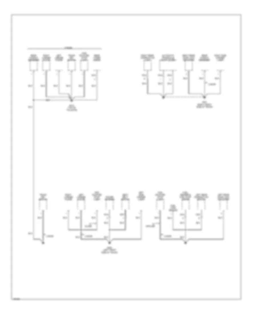 Ground Distribution Wiring Diagram (3 of 3) for Hyundai Accent GL 2001