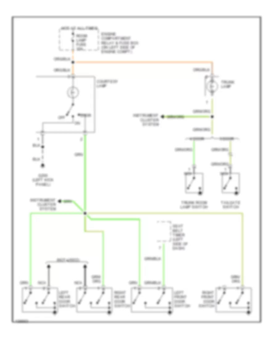 Courtesy Lamps Wiring Diagram for Hyundai Accent GL 2001