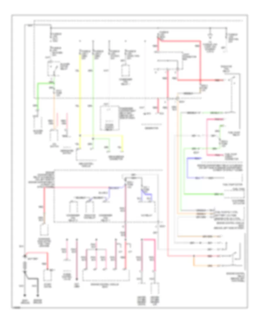 Power Distribution Wiring Diagram 1 of 5 for Hyundai Accent GL 2001