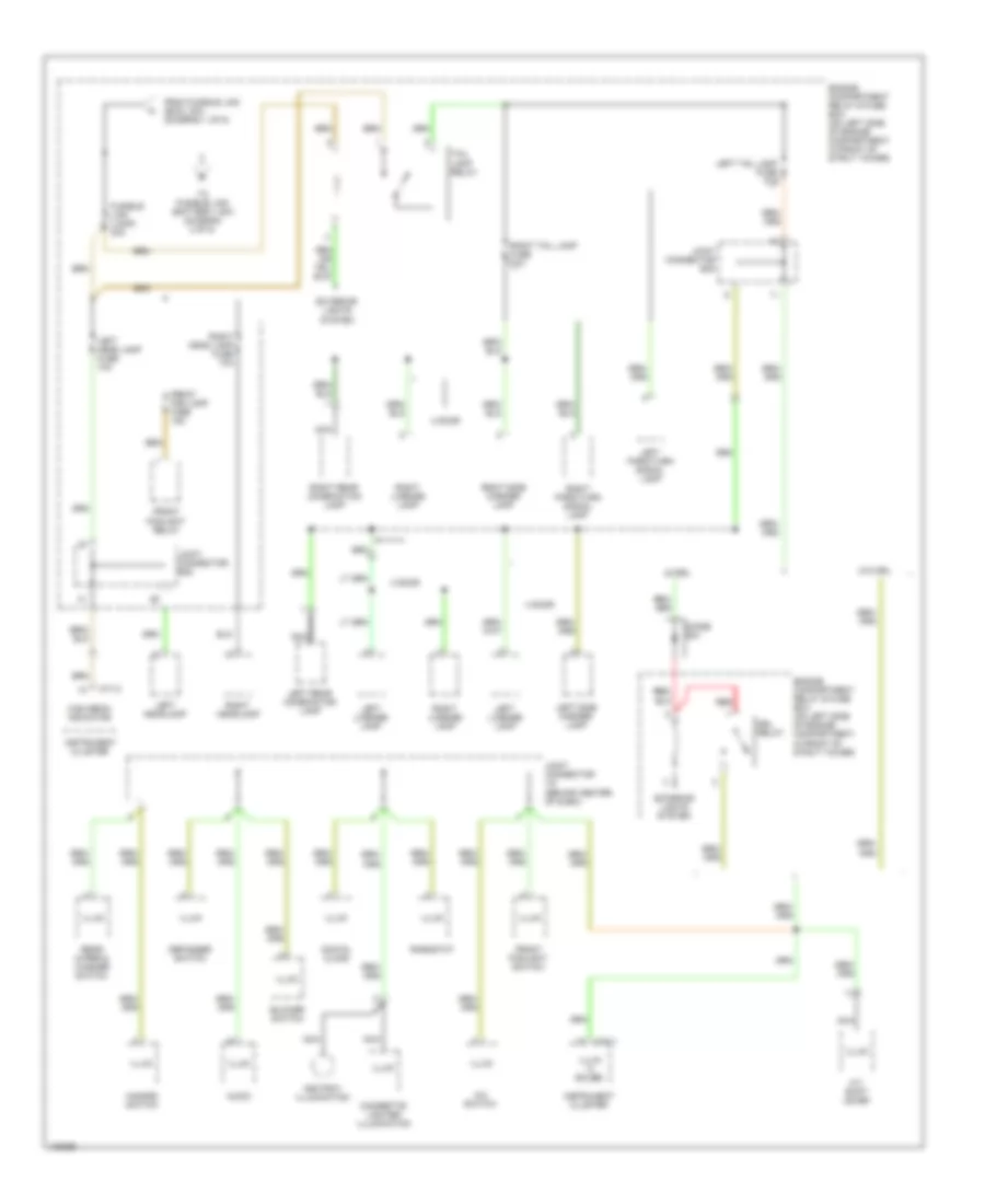 Power Distribution Wiring Diagram 2 of 5 for Hyundai Accent GL 2001
