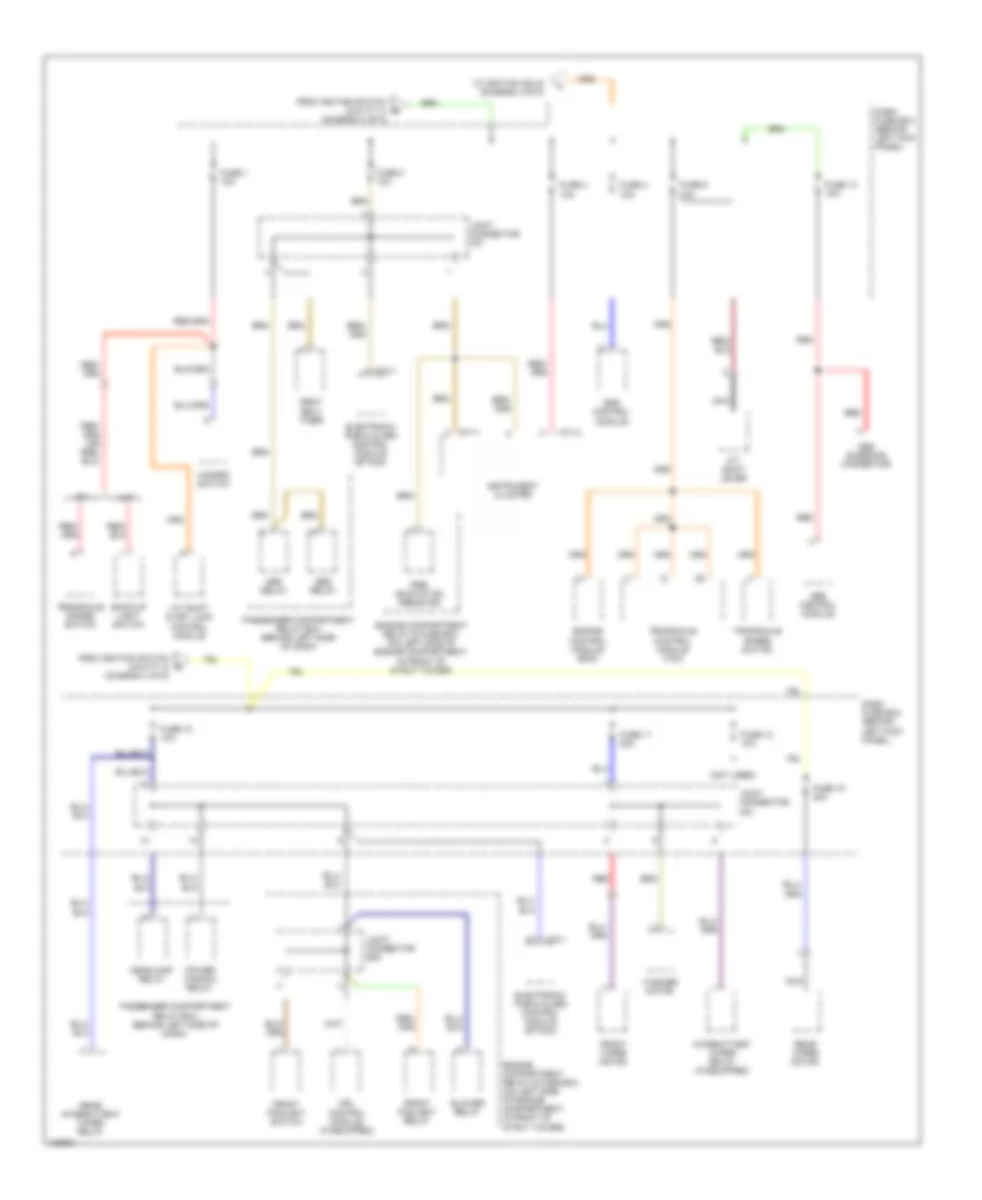Power Distribution Wiring Diagram (5 of 5) for Hyundai Accent GL 2001