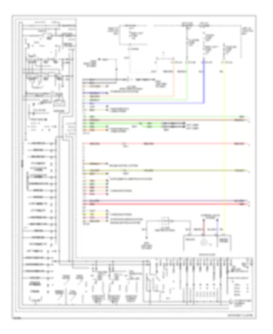 Instrument Cluster Wiring Diagram 1 of 2 for Hyundai Equus Signature 2012