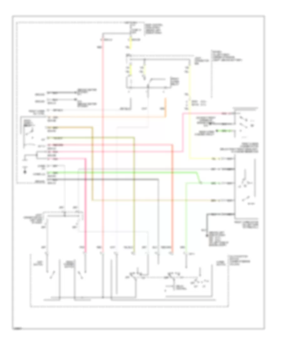 Электросхема передних стеклоочистителей дворников и омывателя лобового стекла для Hyundai Tiburon GS 2006