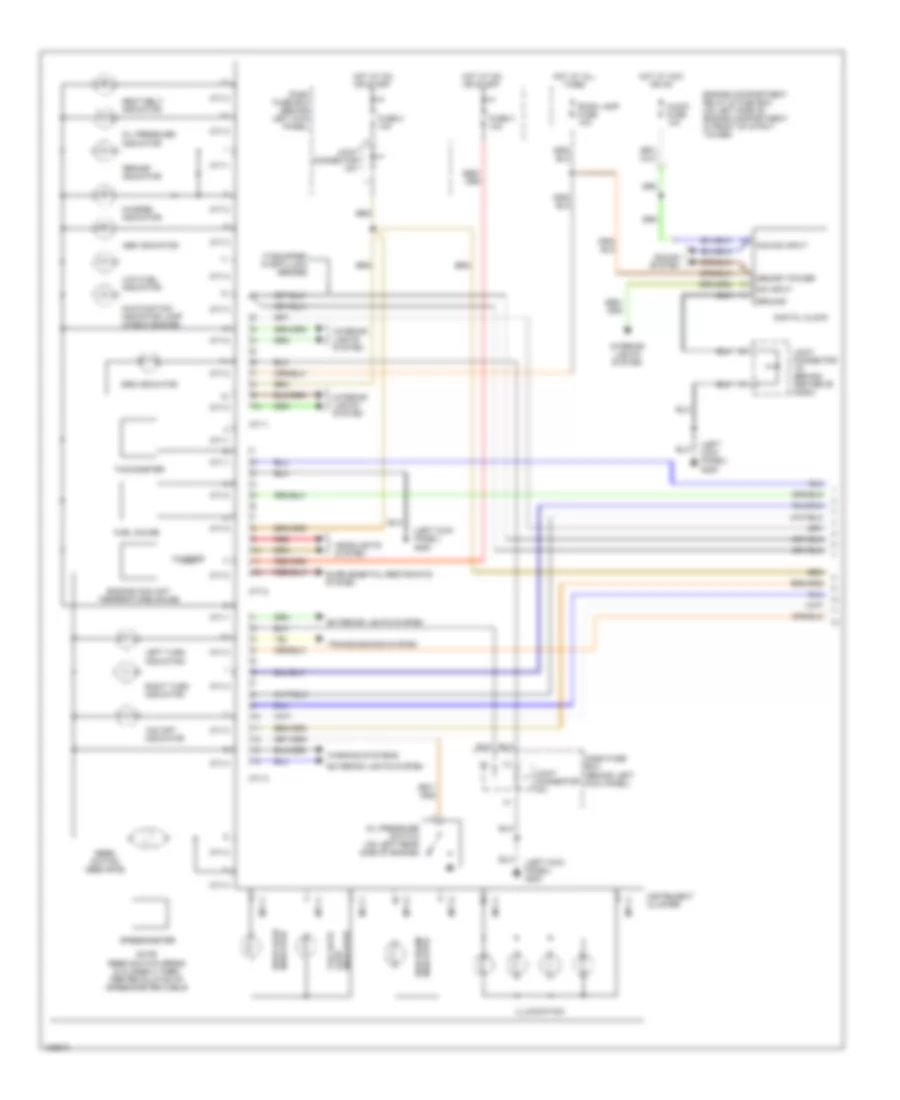 Instrument Cluster Wiring Diagram 1 of 2 for Hyundai Accent GS 2001