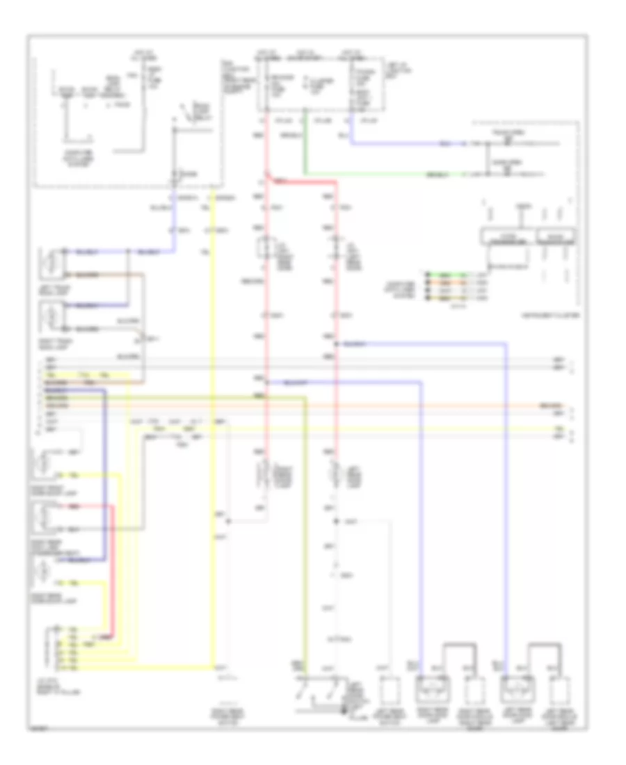 Courtesy Lamps Wiring Diagram (2 of 3) for Hyundai Equus Ultimate 2012