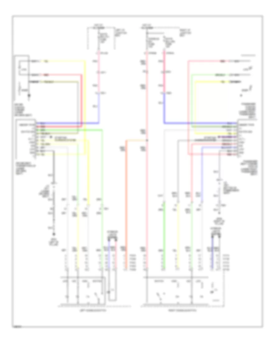 Front Adjustable Seat Warmer Wiring Diagram for Hyundai Equus Ultimate 2012