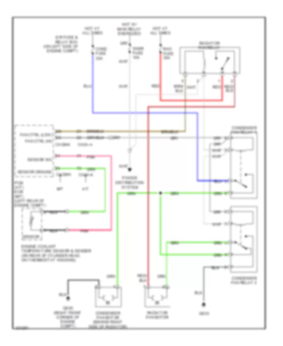 Cooling Fan Wiring Diagram for Hyundai Accent Blue 2010