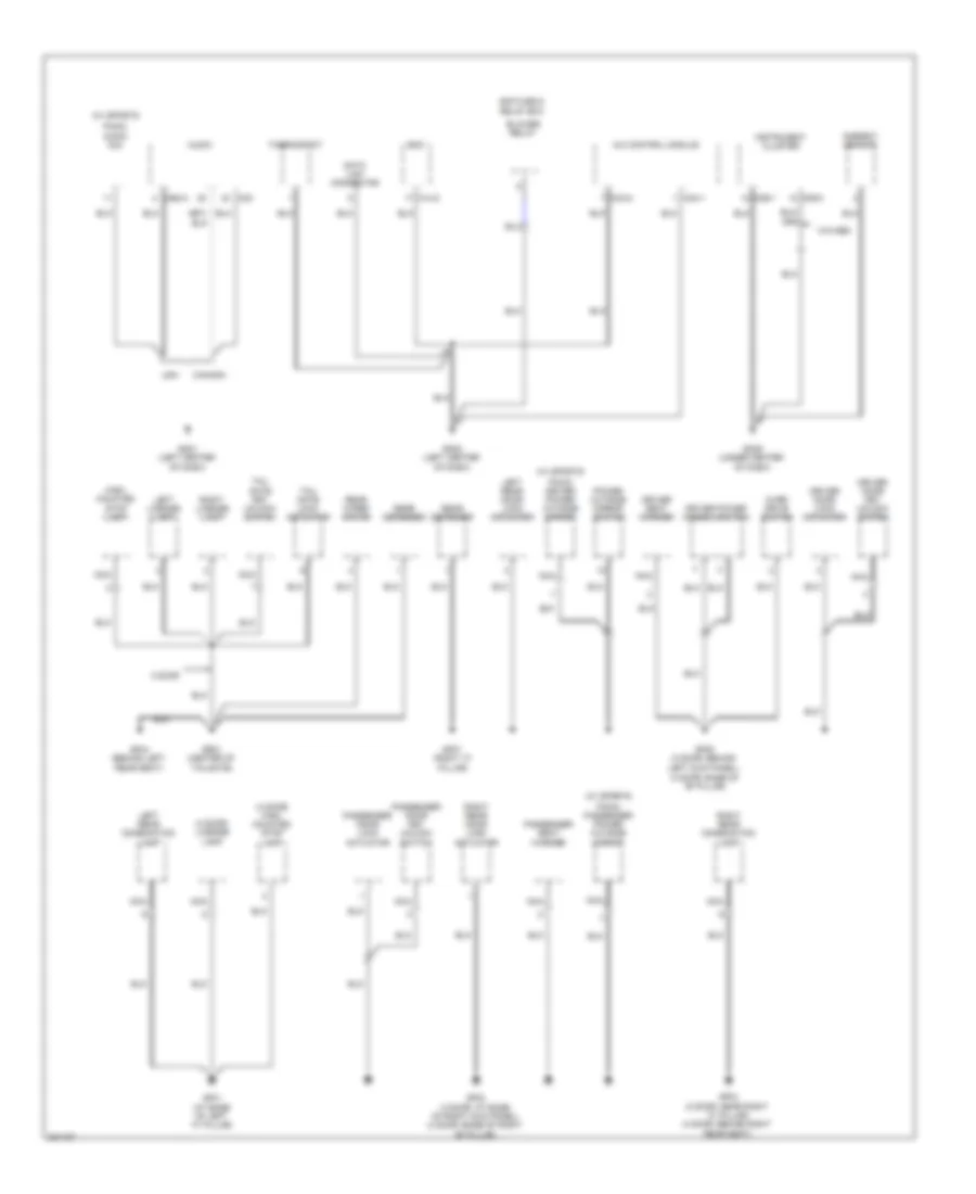 Ground Distribution Wiring Diagram 1 of 3 for Hyundai Accent Blue 2010