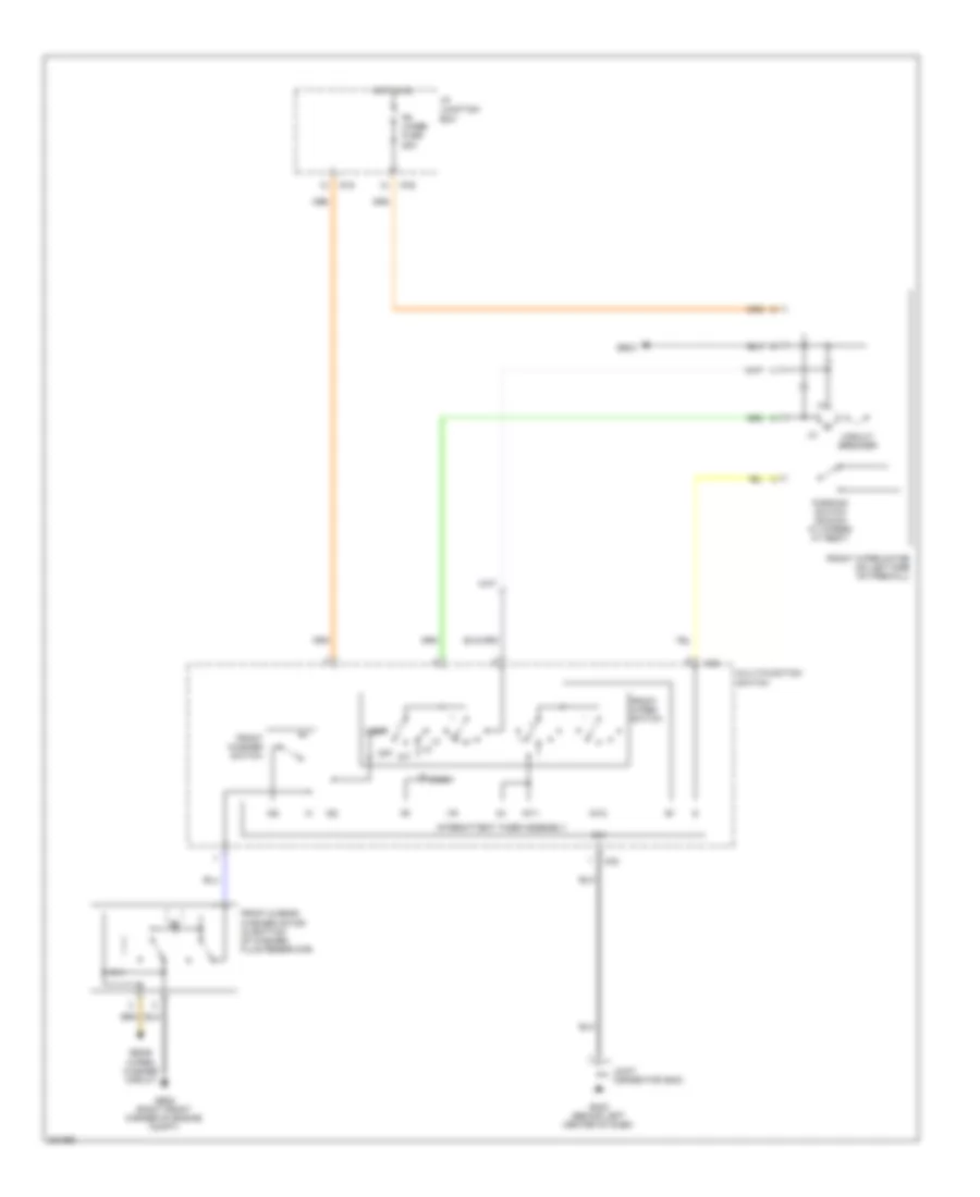 Электросхема передних стеклоочистителей дворников и омывателя лобового стекла для Hyundai Accent Blue 2010