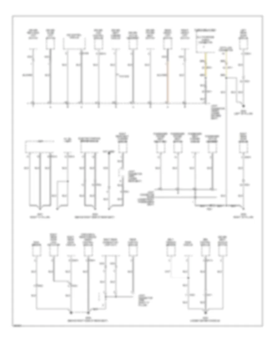 Ground Distribution Wiring Diagram (5 of 6) for Hyundai Genesis 3.8 2012