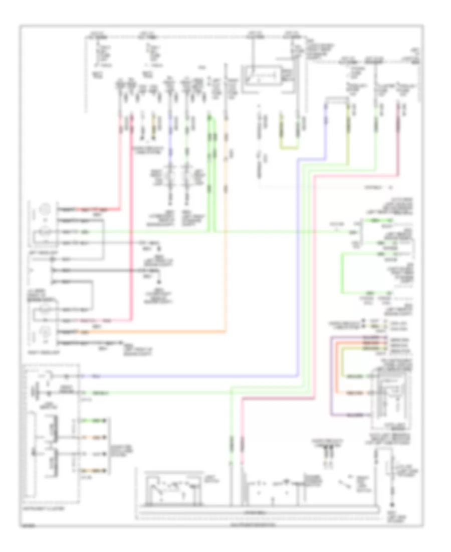 Headlamps Wiring Diagram for Hyundai Genesis 3 8 2012