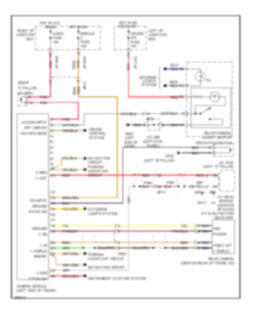 Rear Camera Wiring Diagram for Hyundai Genesis 3.8 2012