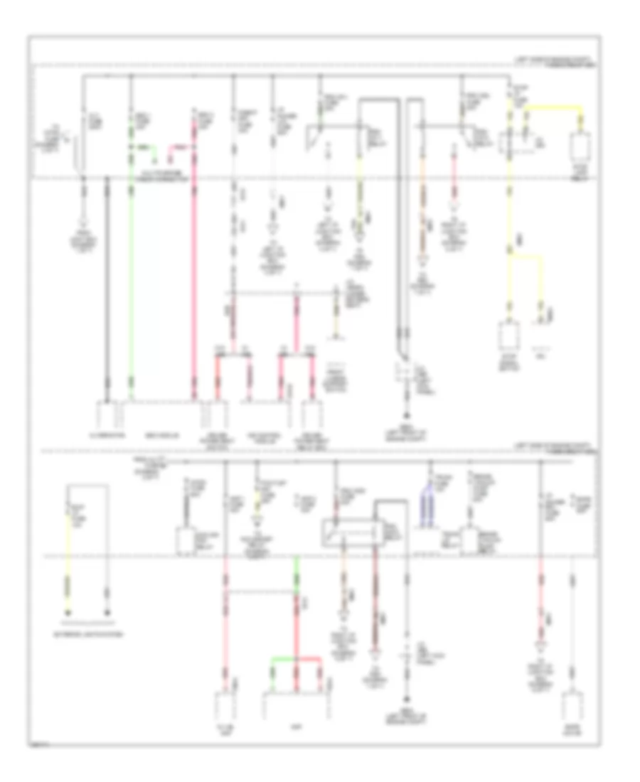 Power Distribution Wiring Diagram (2 of 7) for Hyundai Genesis 3.8 2012