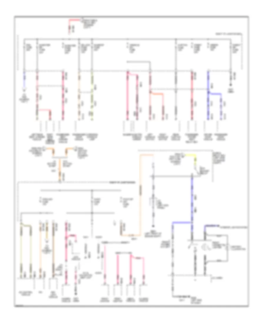 Power Distribution Wiring Diagram (6 of 7) for Hyundai Genesis 3.8 2012