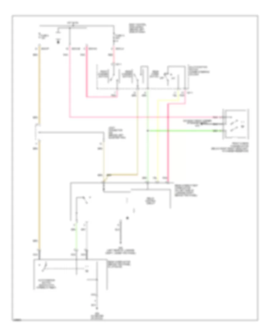Электросхема заднего стеклоочистителя дворника и омывателя для Hyundai Tiburon GT Limited 2006