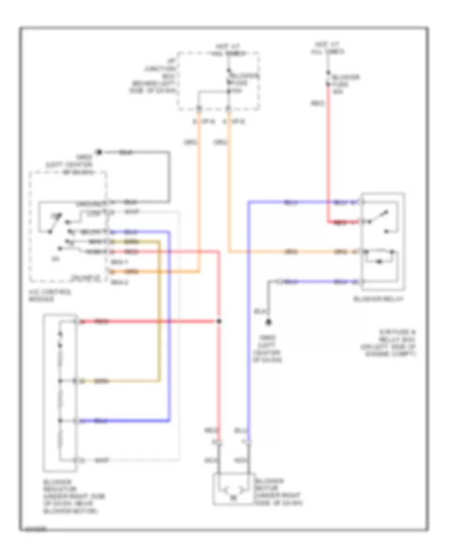 Heater Wiring Diagram for Hyundai Accent GLS 2010