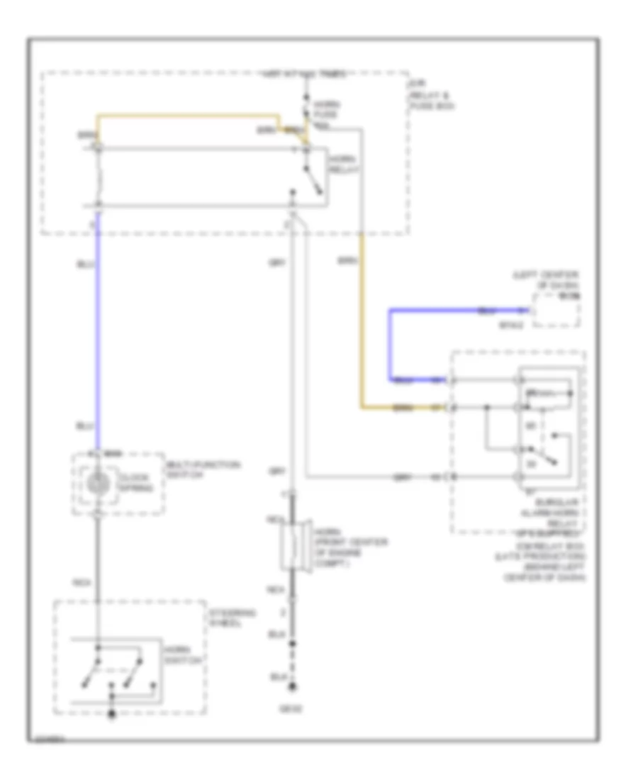 Horn Wiring Diagram for Hyundai Accent GLS 2010