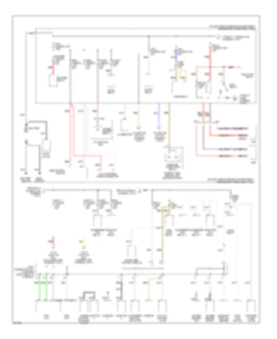 Power Distribution Wiring Diagram 1 of 4 for Hyundai Accent GLS 2010