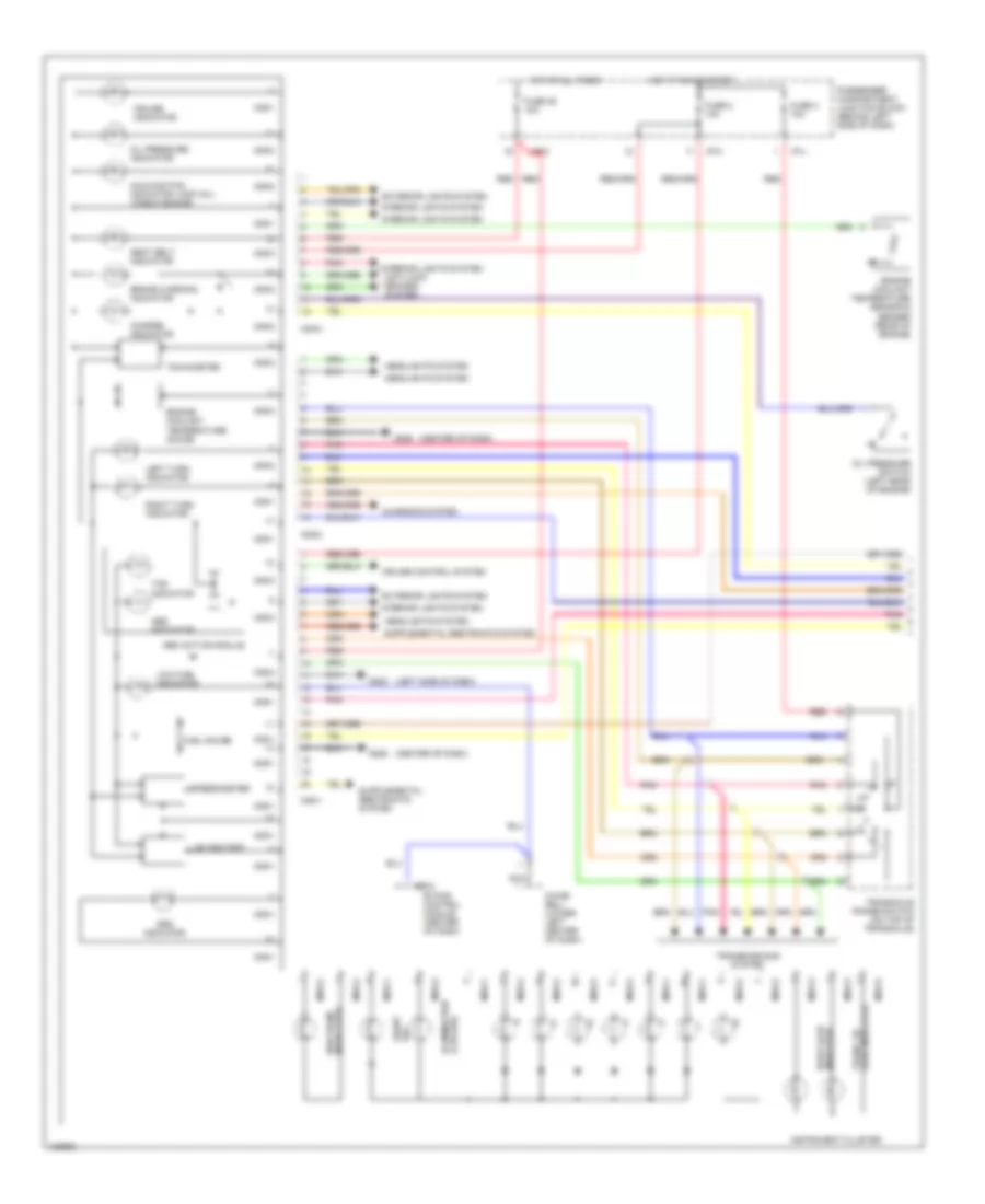 Instrument Cluster Wiring Diagram 1 of 2 for Hyundai Elantra GLS 2001