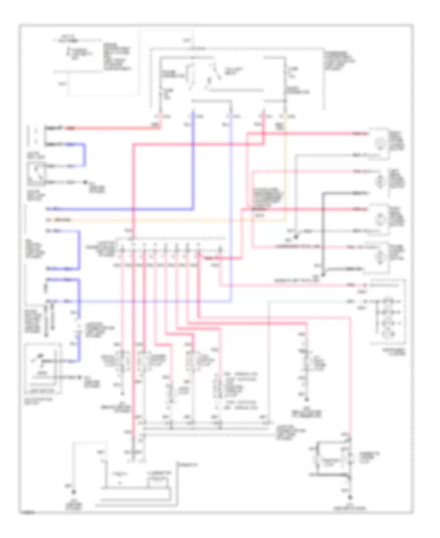 Instrument Illumination Wiring Diagram for Hyundai Elantra GLS 2001